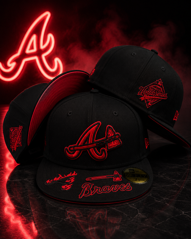 Atlanta Braves – New Era 59FIFTY Black/Red Fitted Cap