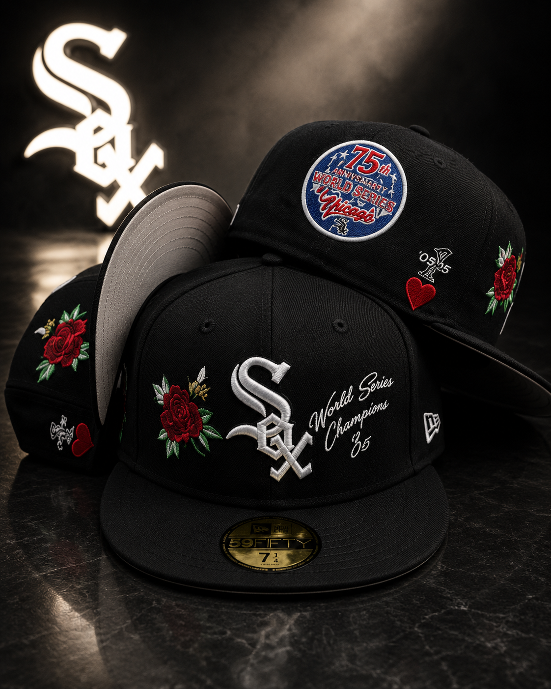 Chicago White Sox – New Era 59FIFTY World Series Champions Rose Fitted Cap