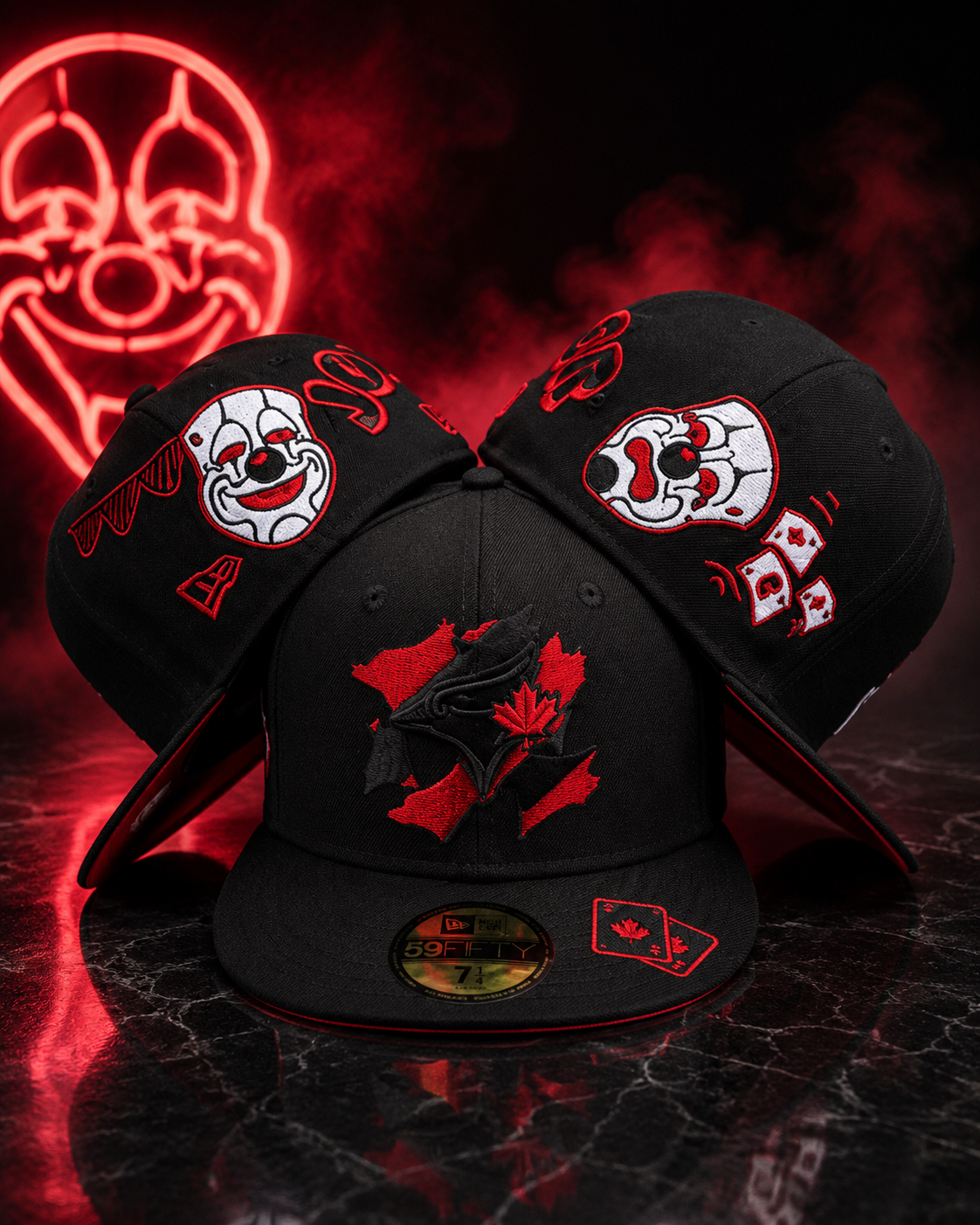 Toronto Blue Jays – New Era 59FIFTY Clown Black/Red Fitted Cap